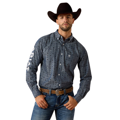 Men Ariat Shirt Casual Geo Print Team 10071713