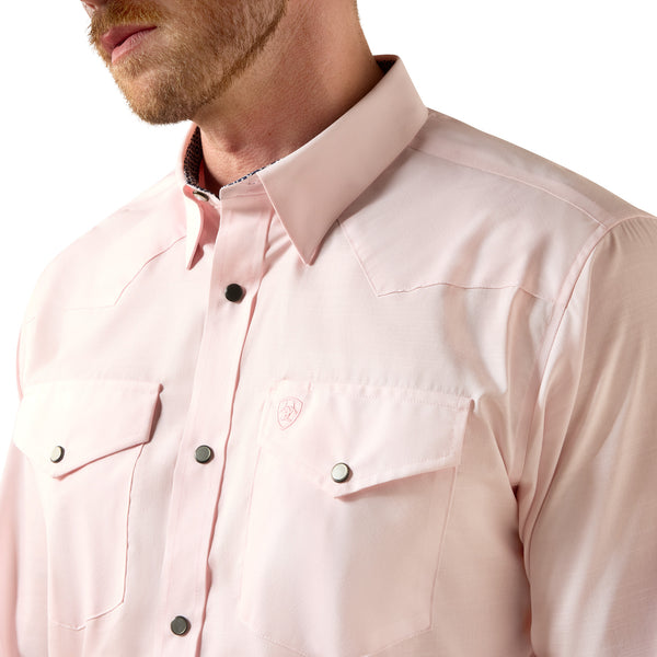 Men Ariat Shirt Slub (LS) Barely Pink 10073487