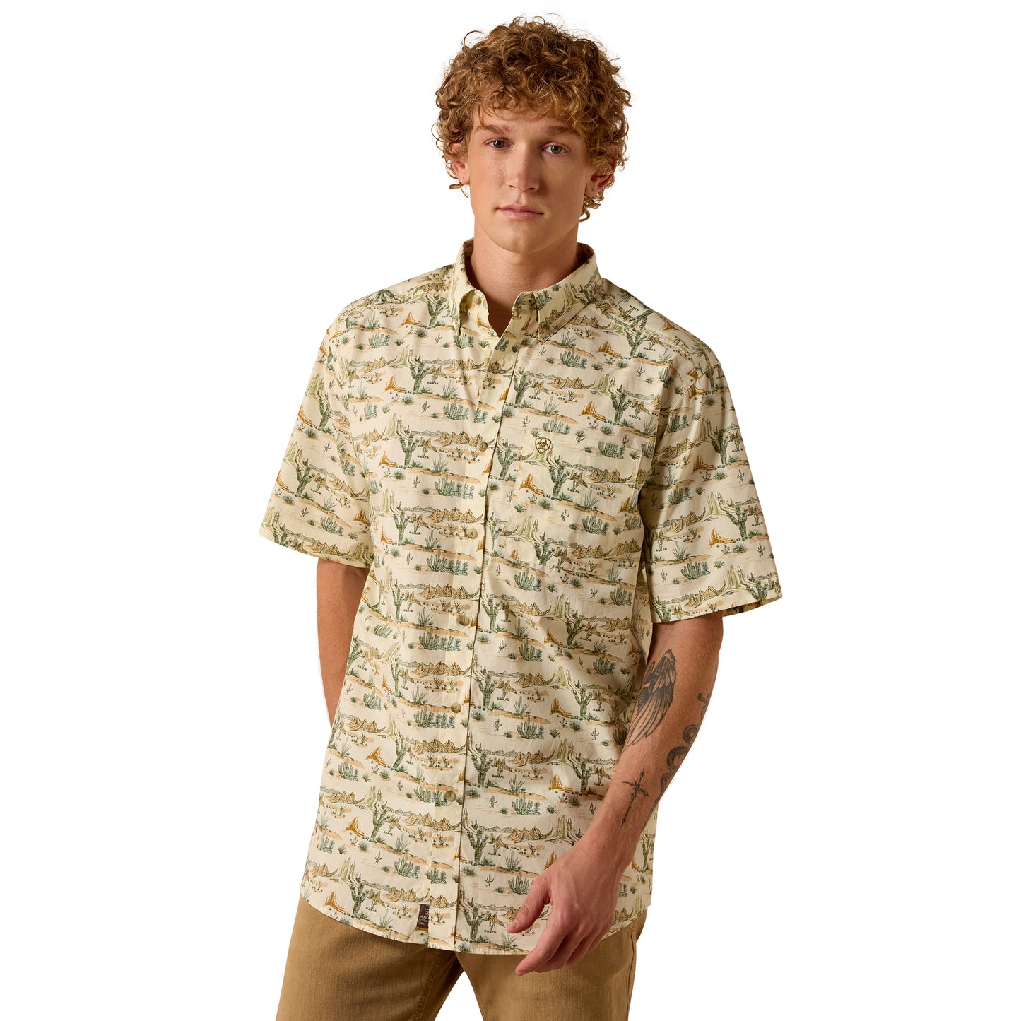 Men Ariat Shirt Sable (SS) 10073530