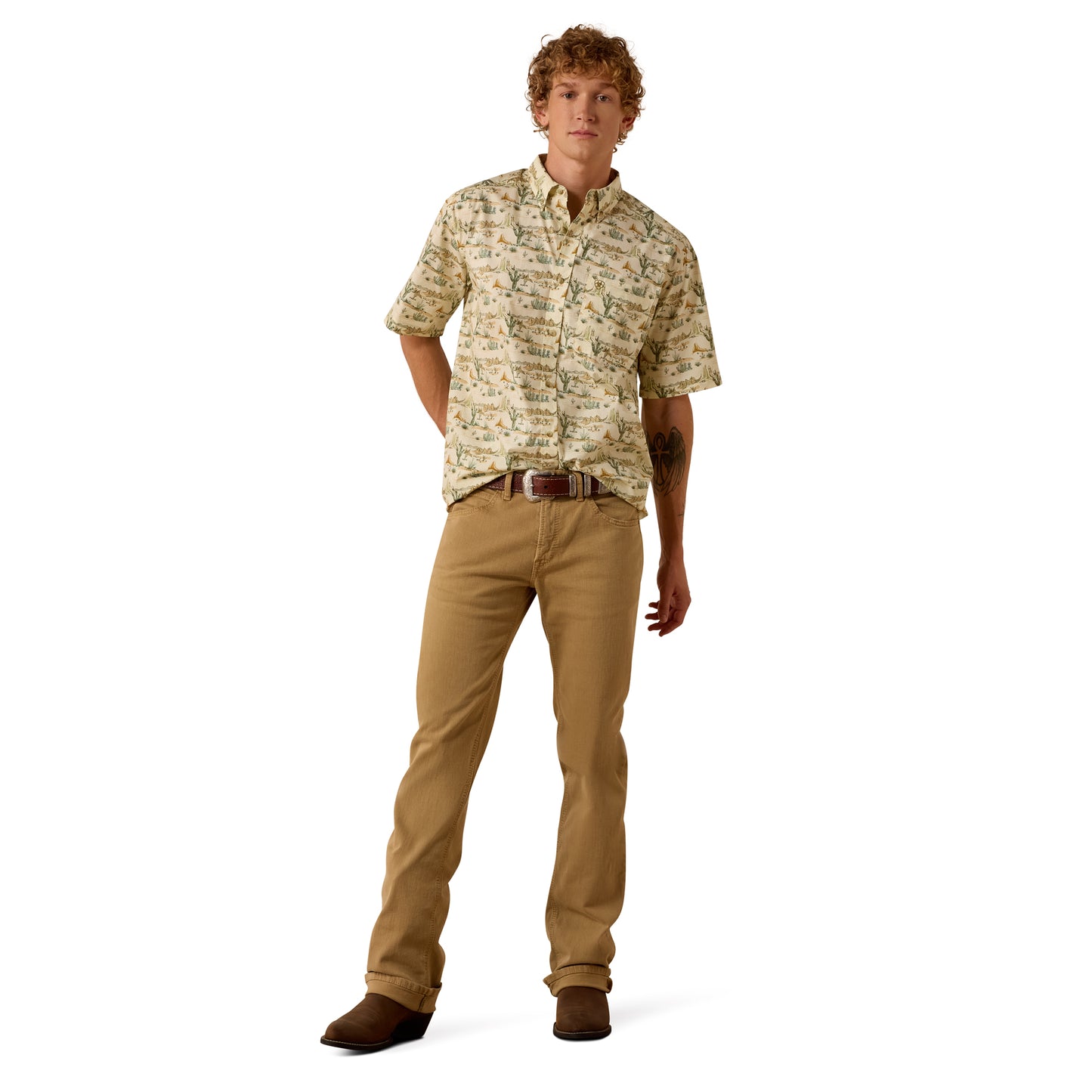Men Ariat Shirt Sable (SS) 10073530