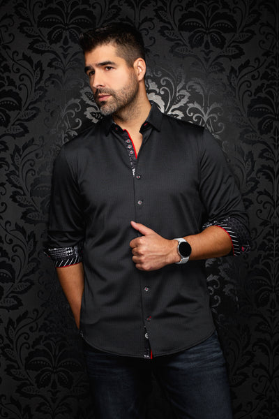 Men Au Noir Knit Shirt Sandstorm Black