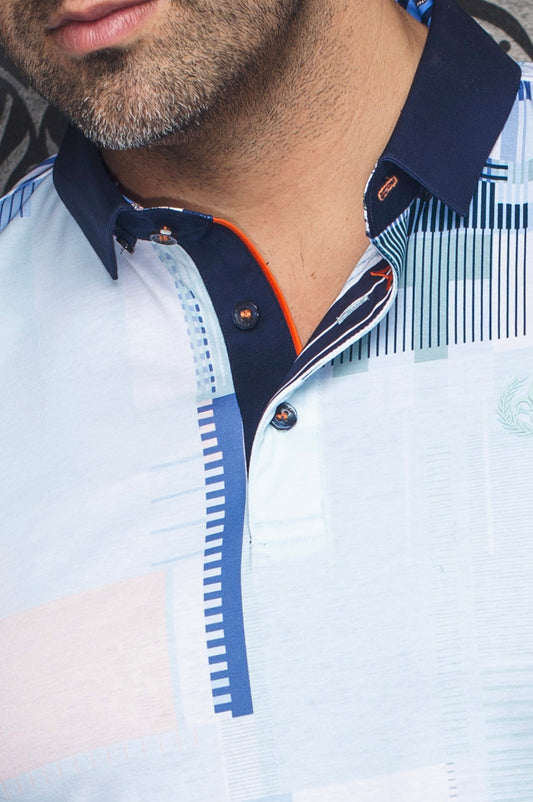Men Au Noir Polo Sanremo Aqua
