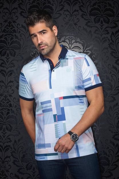 Men Au Noir Polo Sanremo Aqua