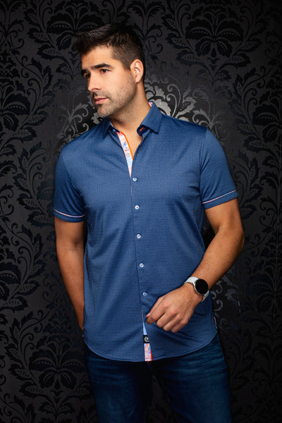Men Au Noir Knit Shirt (SS) Sonoran Navy