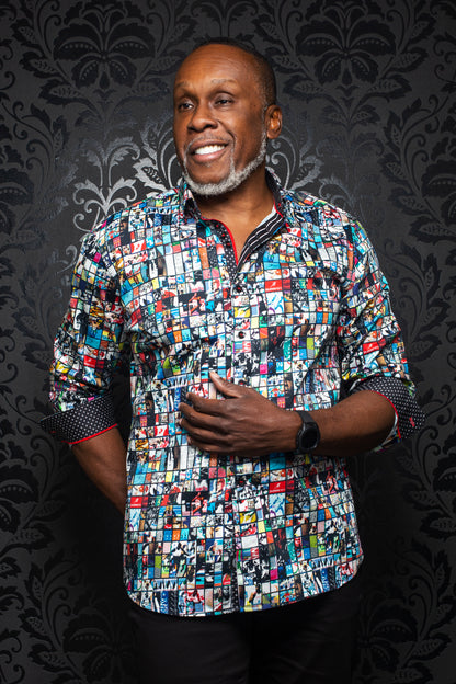 Men Au Noir Shirt Knit Surin Multi