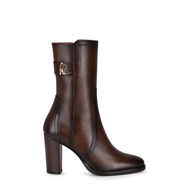 Leather Mid Calf Boots for Women Dark Brown - Cuadra Boot FC623 - El Rodeo Western Boutique