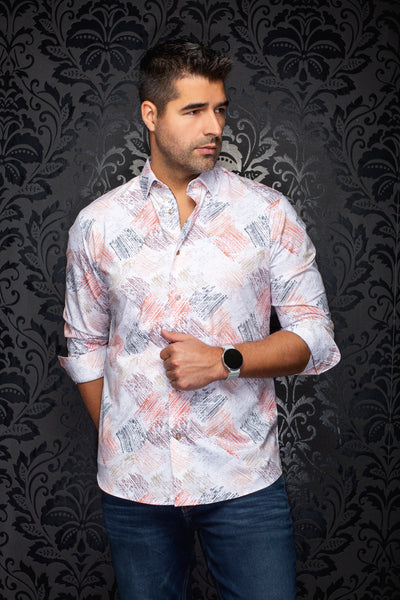Men Au Noir Knit Shirt Terrence Multi (LS)