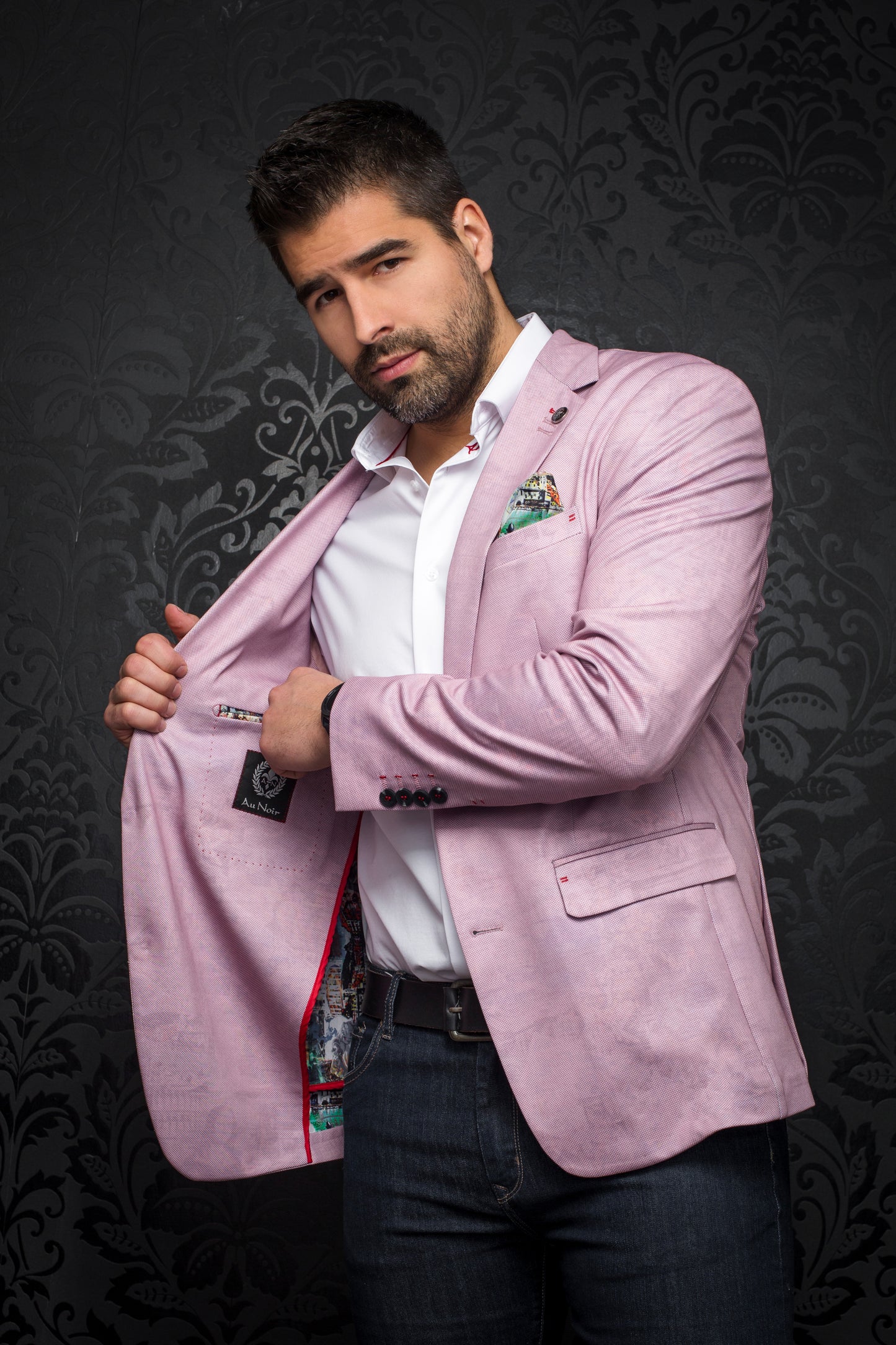 Men Au Noir Blazer Traveler Trans