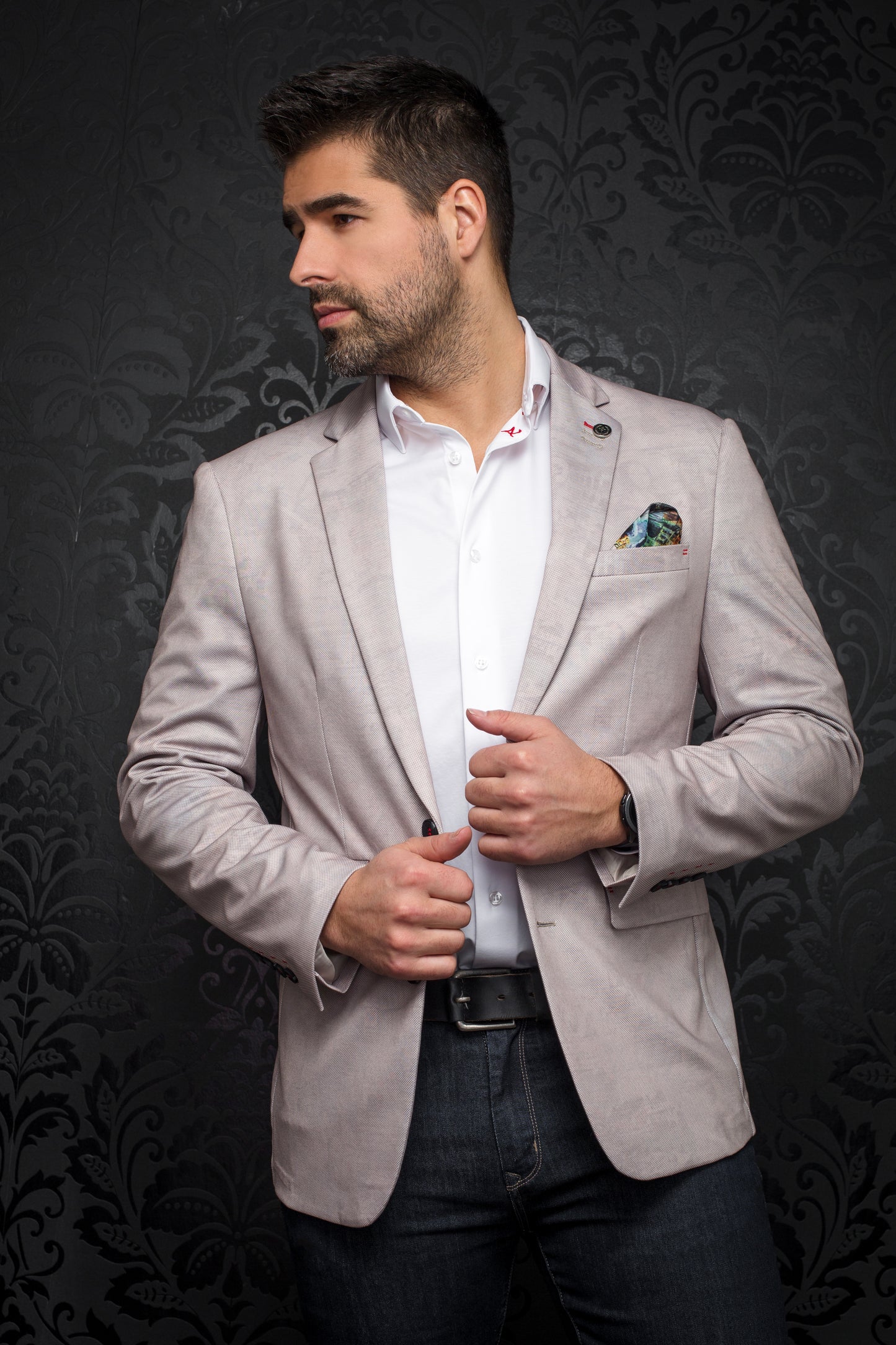 Men Au Noir Blazer Traveler Trans