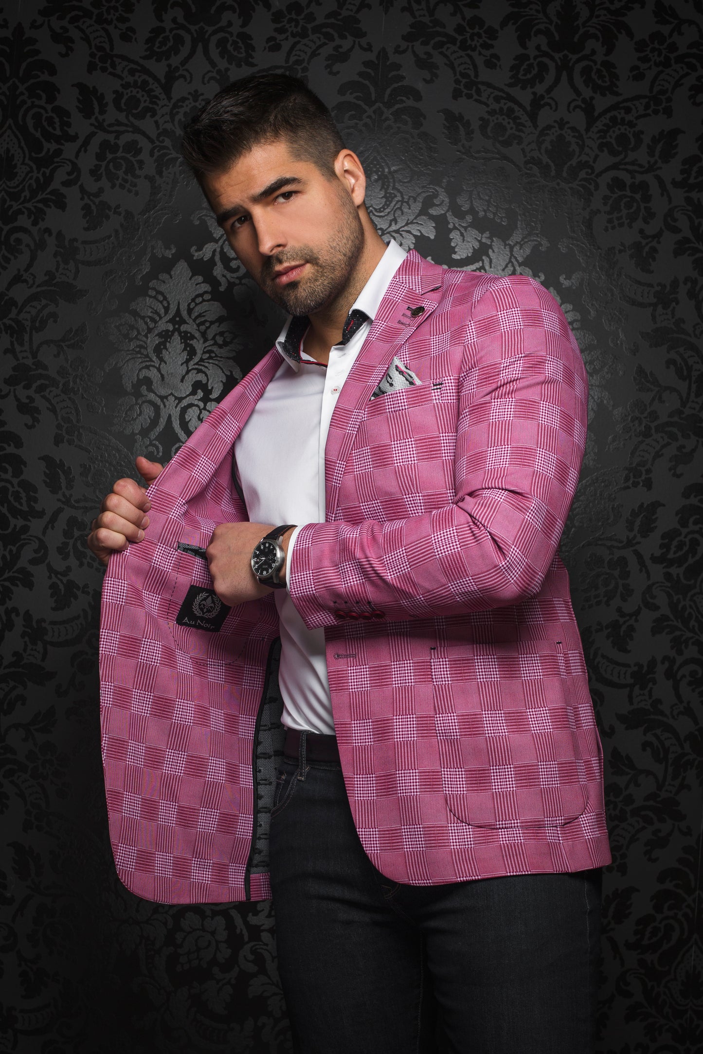 Men Au Noir Blazer Traveler Ozzy Red