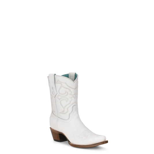 Cowhide Boots, Pointed Toe - Women Corral Ankle Boots Z5071