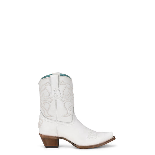 Cowhide Boots, Pointed Toe - Women Corral Ankle Boots Z5071