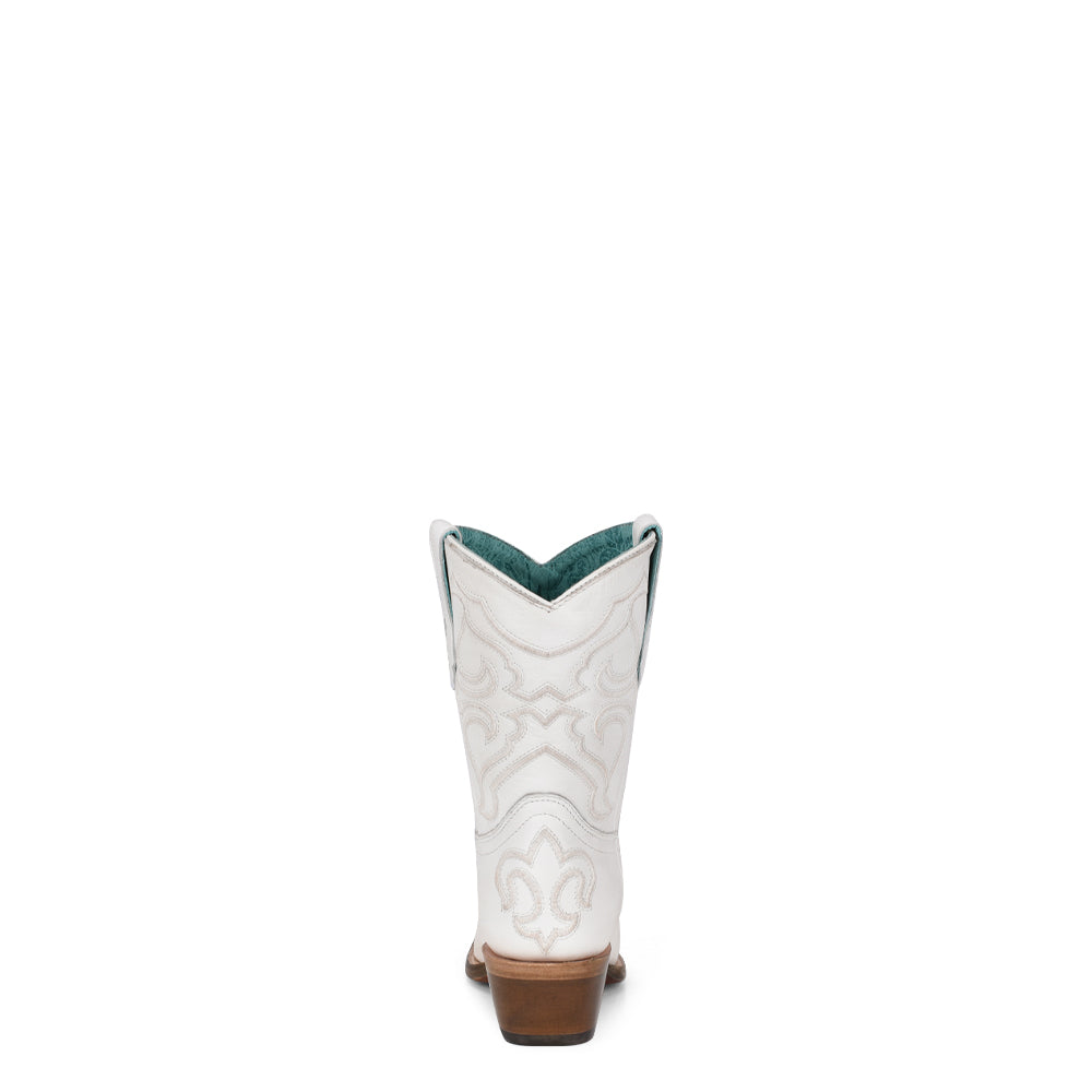 Cowhide Boots, Pointed Toe - Women Corral Ankle Boots Z5071
