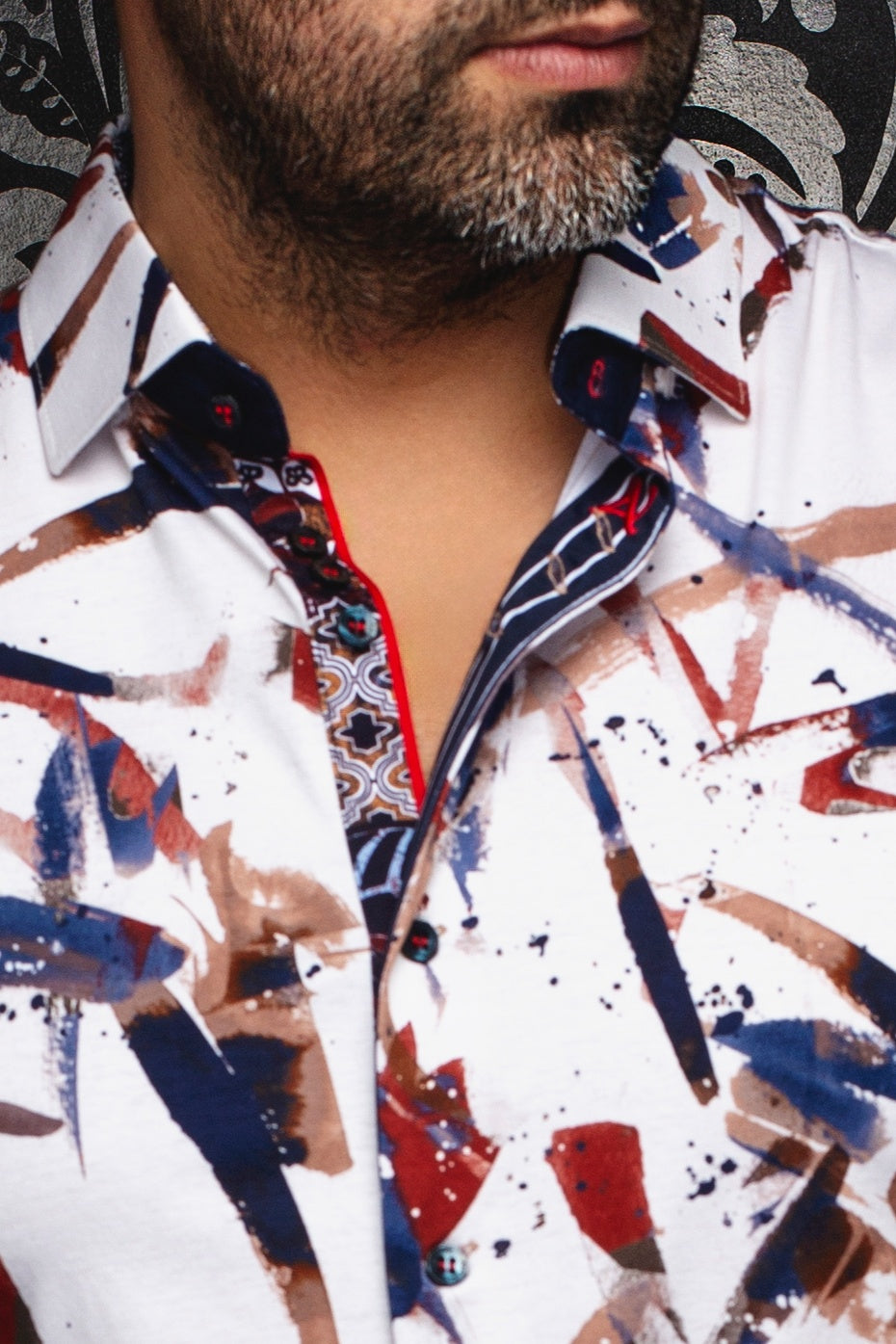 Men Au Noir Knit Shirt Zander Beige