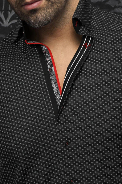 Men Au Noir Knit Shirt Sautor Black