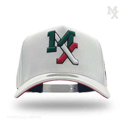 MX Baseball Cap Blanca Tricolor Trucker MX2006