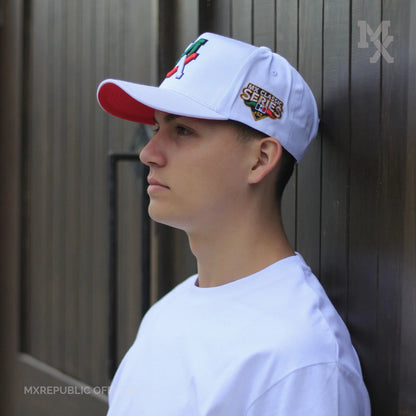 MX Baseball Cap Blanca Tricolor Trucker MX2006