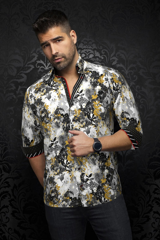 Men Au Noir Woven Shirt Ace Black / Gold