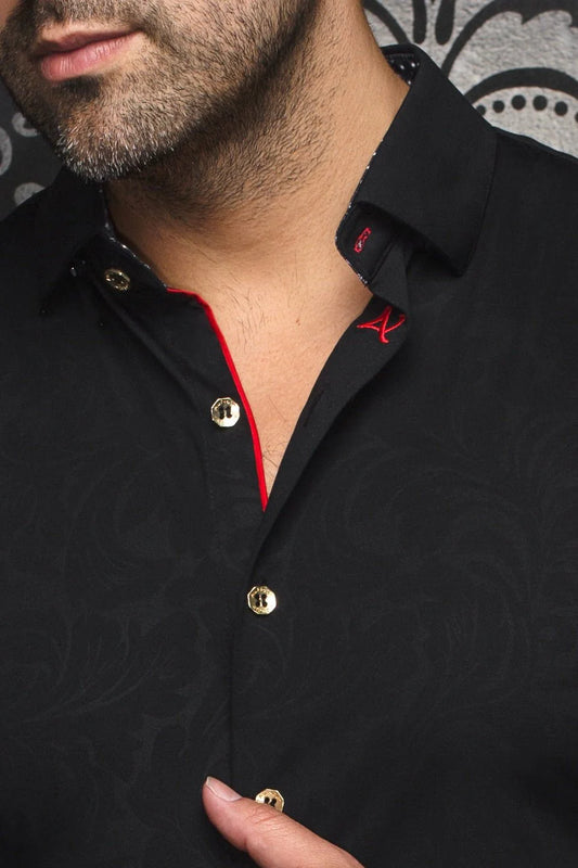 Men Au Noir Knit Shirt Dunn Black