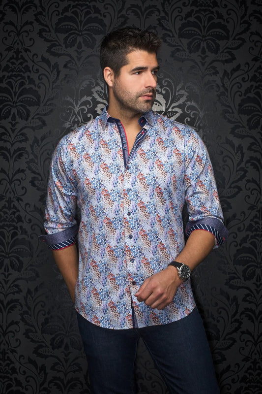 Men Au Noir Shirt Morris Lavender