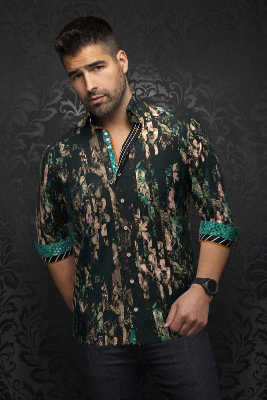 Men Au Noir Woven Shirt Suarez Black