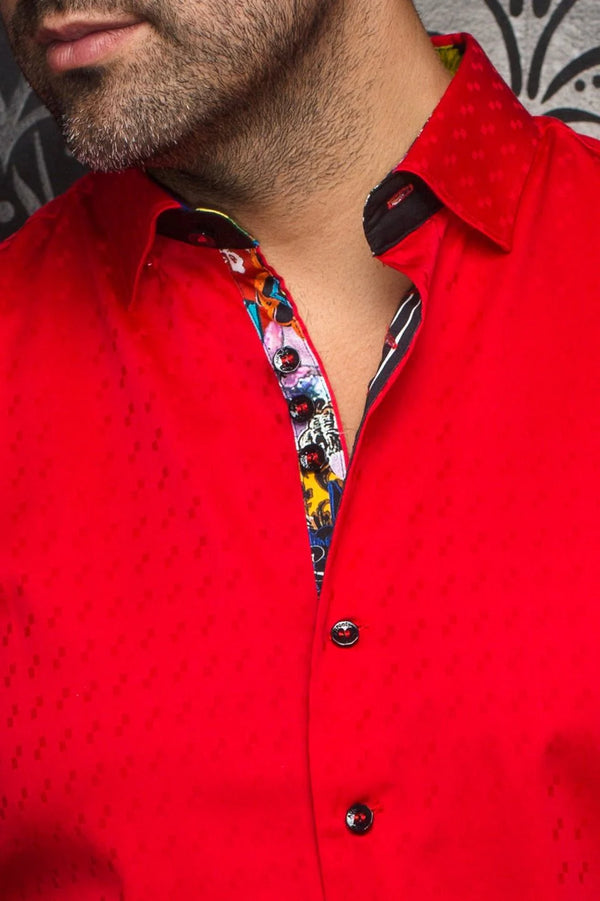 Men Au Noir Knit Shirt Wolverin Red