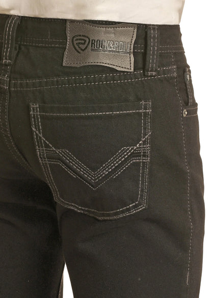 Men Rock&Roll Revolver Straight Black Jean  BM1RD02484