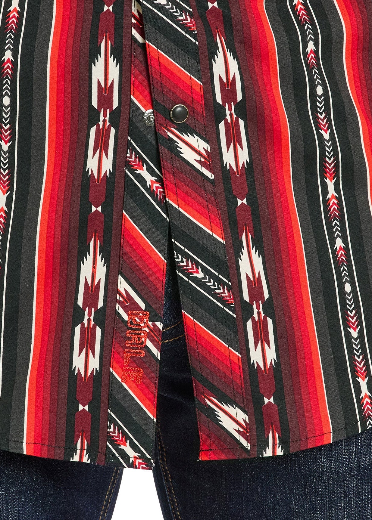 Men Rock&Roll Stripe Aztec Shirt BMN2S07656
