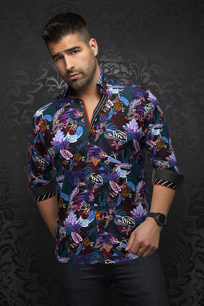 Au Noir Shirt Centurion Black/Purple - Men