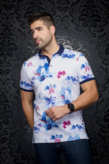 Men Au Noir Polo Aquador White