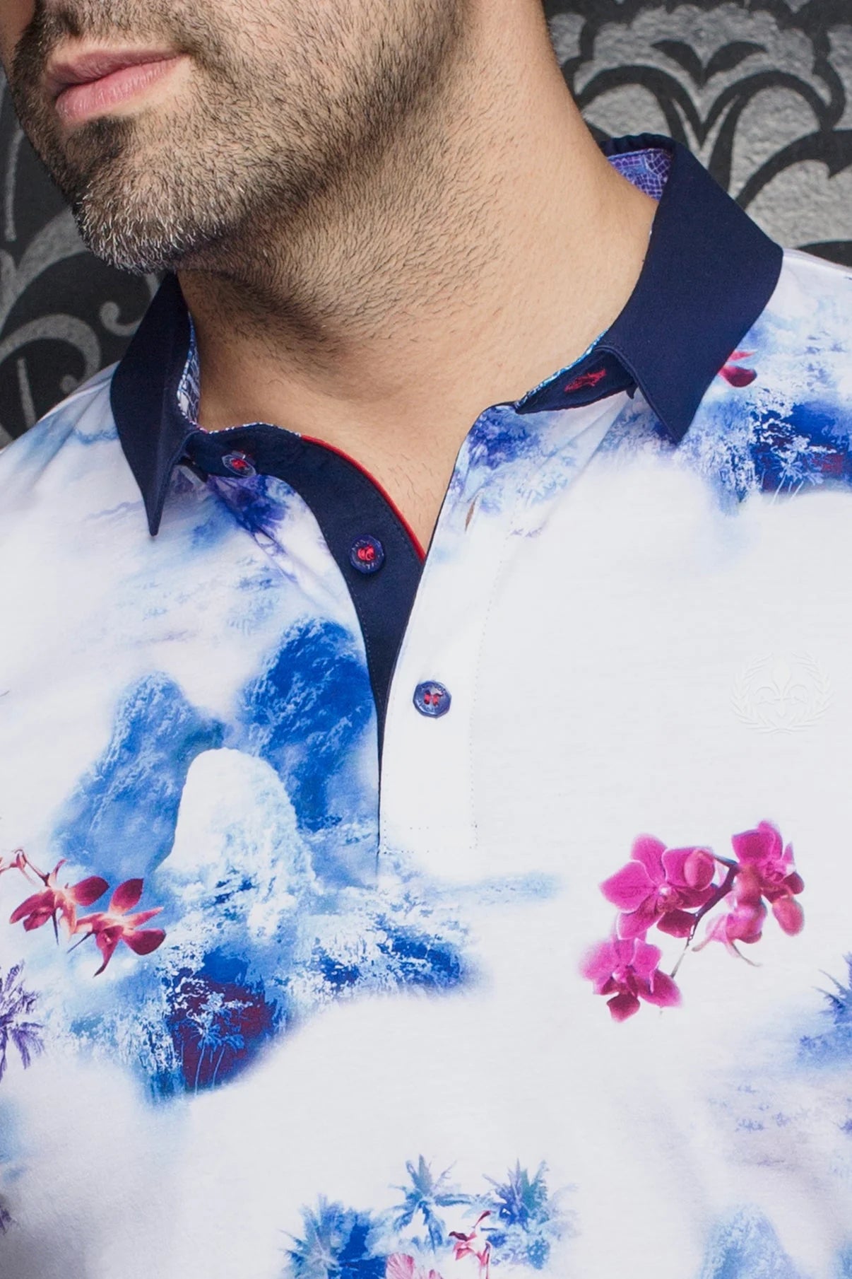 Men Au Noir Polo Aquador White