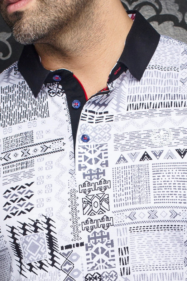 Men Au Noir Polo Azimut White