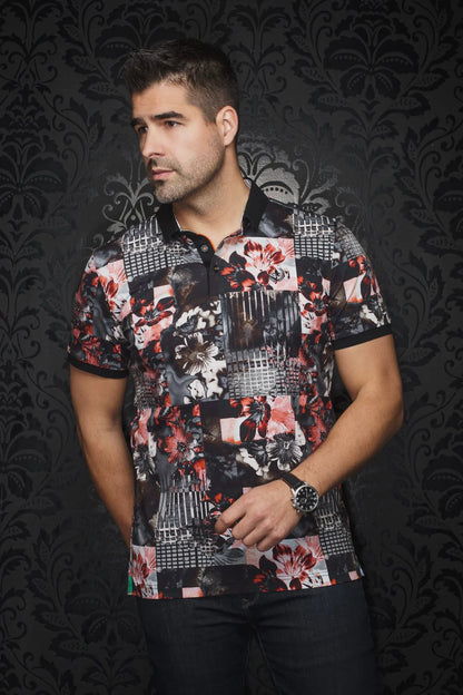 Men Au Noir Polo Brandt Grey