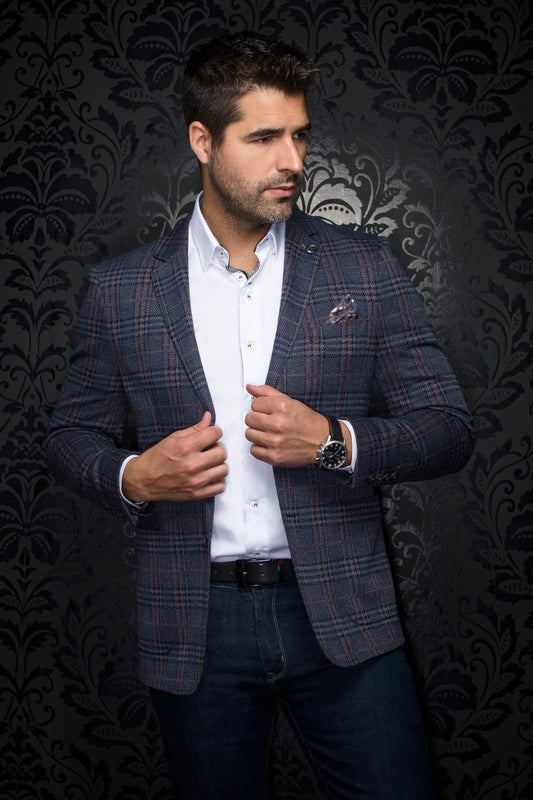 Men Au Noir Blazer Century Plaid